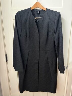 Louben Women’s Textured Black Long Coat